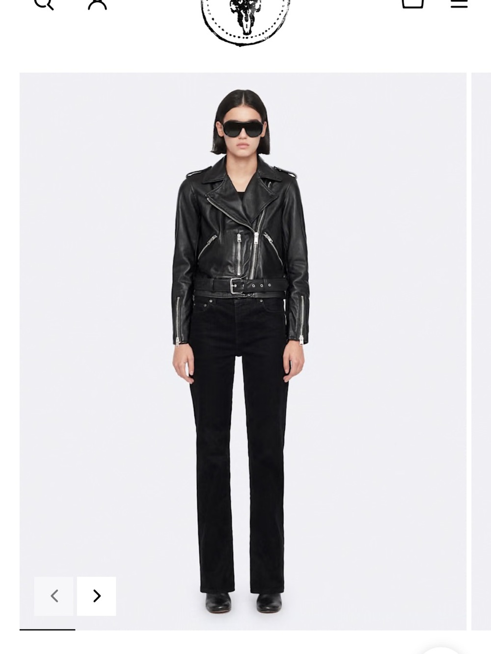 All Saints Classic Black Leather Jacket - Women